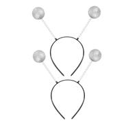 Healvian 5pcs Glitter Martian Headband Space Party Accessories Glitter Ball Headband for Martian Party Costume Accessories