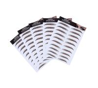 Healvian 5pcs Hair-like Eyebrow Tattoo Stickers for Women Realistic Temporary Bionic Brow Transfers for Sparse Light Brows Natural Full Look and Fade-resistant Eyebrow Tool