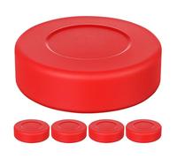 Healvian 5pcs Hockey Pucks: Practice Ice And Floor Hockey Pucks - Training Equipment Accessory For Sports Street Gym Home Training Activity