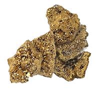 Healvian 5pcs Irregular Pyrite Stone Collection Natural Crystal Specimen Stones for Display Unique Decorative Adornments for Home Decor and Teaching Props