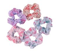 Healvian 5pcs Large Bowel Hair Bands Cartoon Flamingo Pattern Elastic Head Ropes for Women Fun Hair Accessories Random Colors