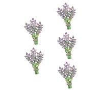Healvian 5pcs Lavender Flower Brooch Pin for Women Decorative Lapel Pin for Clothes Dresses Hats Unique Brooch Accessory for Special Occasions Elegant