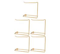 Healvian 5pcs Metal Nail Color Chart Rack in Golden Iron Nail Sample Display Sticks Holder with Space Saving Design for Efficient Sample Organization in Salon Use