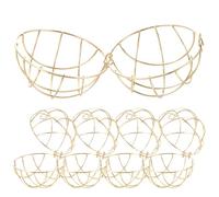 Healvian 5pcs Metal Wedding Candy Box Birdcage Shaped Hollow Candy Box for Wedding Favor Gold Wire Storage