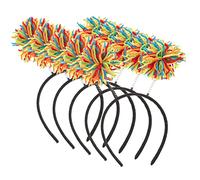 Healvian 5pcs Pom Pom Headbands for Year Birthday Christmas and Festival Parties Durable Hair Accessory for Adults Eye Catching Costume Photo Prop