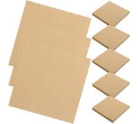 Healvian 5pcs Portable Sticky Memo Pads Small Kraft Paper Blank Notebooks Multi-use Adhesive Notes for Students Office School Writing and Labeling