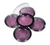 Healvian 5PCS Round Eyelash Case Portable Clear Lid Black Base Faux Lash Storage Box for Travel Party Daily Makeup Protection