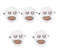 Healvian 5pcs Scary Face Horror Mask for Halloween Cosplay Lightweight Halloween Prop for Masquerade Parties and Costume Events Durable Design with Elastic Band