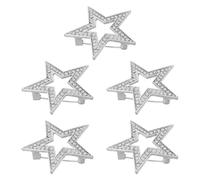 Healvian 5pcs Star Brooch Pin: Rhinestone Brooches Dainty Star Pin For Women Bling Badge Jewelry for Hat Coat Sweater Bag Backpack Cloak Scarf Decor