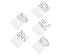 Healvian 5sets Stylish Geometric Pattern Nail Stickers DIY Manicure Decor Cool Nail Art Decals for Home Party