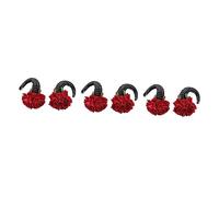 Healvian 6 pcs Halloween Party Rose Horn Hairpin for Simulation Red Rose Hair Clips Creative Festival Hair Accessories for Costume and Dancing Events