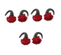 Healvian 6 pcs Halloween Simulation Rose Horn Hair Clips for Creative Festival Hairpins for Costume Party Comfortable Lightweight Hair Accessories for Halloween Cosplay and Dancing