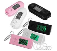 Healvian 6 Pcs Keychain Digital Watches LED Display Portable Mute Electronic Watches for Students and Nurses Luminous Mini Keychains