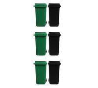 Healvian 6 Pcs Mini Desk Trash Can Bin with Lid, Plastic Office Organizer | Cute Compact Design, Real-life Trash Can Style, Multifunctional Use, Keeps Desk Tidy at Home or Office