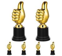 Healvian 6 Pcs Winner Trophy Cup Thumb Trophies Adorable Small and Cute Design Plastic Multi-functional Use Games and Occasions Award