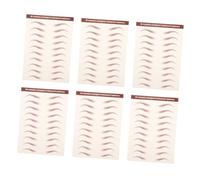 Healvian 6 Sheets Simulated Eyebrow Stickers Peel off Self Adhesive Eyebrow Decals for Women Makeup Shaping