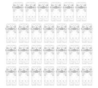 Healvian 60pcs Acrylic Spring Id Badge Clips Small Hanging Paper Clips Multifunctional Office Stationery for Documents and Student Use