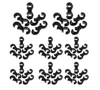 Healvian 60pcs Mountain Bike Brake Cable Clips with S Hook Plastic Shifter Cable Clamps for Bicycle Brake and Gear Wire Retainers Black for Cycling Management