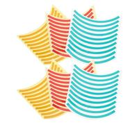 Healvian 60pcs Pressure Gauge Safety Labels Color-Coded Reflective Quarter-Circle Decals Red Yellow Green Markers for Industrial Equipment Maintenance and Calibration