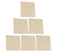 Healvian 6pcs 25cm Square DIY Wood Slices Unfinished Thin Wooden Sheets Blank Wood Chips for Crafts Painting and Home Decoration