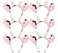 Healvian 6pcs Animal Ears Headbands Farm Cow Headband Birthday Party Costume Giraffe Ears Hair Hoops for Kids Adult