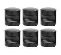 Healvian 6Pcs Black Cylindrical Pull Knobs for Sliding Doors, Commercial Door Cylindrical Handles, Push-Pull Hardware for Public Toilet Cubicle Partitions