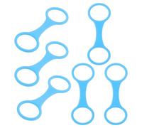 Healvian 6pcs Blue Silicone Snorkel Keeper Clips Breathing Tube Holder Strap for Scuba Diving and Snorkeling Mask Accessories