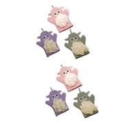 Healvian 6pcs Cartoon Bath Gloves for Boys and Girls Exfoliating Body Scrubbers Soft and Comfortable Bathing Tools Secret for