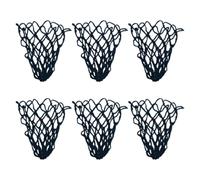 Healvian 6pcs Cotton Billiard Net Bag for Pool Table Pockets, Reusable and Not Easy to Deform, Suitable for Installation a Pool Table, Black Drop Ball Nets for Professional Billiard