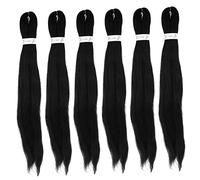 Healvian 6pcs Easy Braids Hair Extensions Prestretched Crochet Hair Hot Water Wig Senegalese Braids