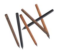 Healvian 6pcs Everlasting Wood Mechanical Pencils, Inkless Reusable Writing Instruments with Ebony, Rosewood, and Purpleheart Wood Bodies, Break-resistant Sketching and Office Supplies