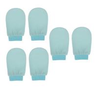 Healvian 6pcs Exfoliating Bath Gloves Plant Fiber Shower Mittens for Body Scrub and Back Cleaning Lightweight Portable Bath Towels for Home Travel Use
