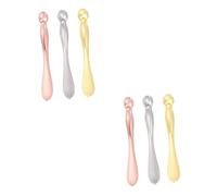 Healvian 6pcs Eye Cream Tool Zinc Alloy Eye Spoon for Dark Circles and Puffiness Relief Portable Beauty Tool Gold Rose Gold Silver
