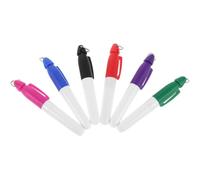 Healvian 6pcs Golf Ball Line Marker Pens Set with Red, Purple, Green, Blue, Black, Pink - Permanent Golf Ball Coloring and Alignment Tool for On-course Accuracy and Identification