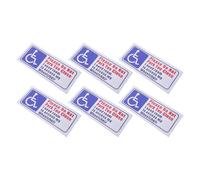 Healvian 6pcs Handicap Access Parking Decal Wheelchair Disabled Car Sticker Please Do Not Park Too Close Vehicle Sign Handicap Reminder Stickers for Car