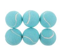 Healvian 6pcs High-elasticity Sky Blue Tennis Practice Balls for Beginner Training and Playground Use Rubber Training Tennis Balls for Youth Sports