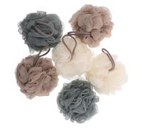 Healvian 6pcs Large Japanese Style Shower Loofah Bath Sponge with Rich Foaming Mesh and Lanyard, Gentle on Sensitive Skin, for Daily Body Cleaning and Exfoliating