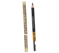 Healvian 6pcs Leopard Double-headed Eyebrow Pencil Brush Professional Makeup Tool for Natural Brows Easy to Use Smooth Application Black Shade
