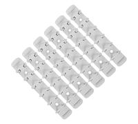 Healvian 6pcs Metal Binder Rings with 6 Hole Design for A7 Planners and Notebooks, White Openable Loose Leaf Binding Clips for Secure Book Binding and School Office Supplies