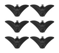 Healvian 6pcs Metal Tie Clips for Men Sl esign, Plastic and Metal Collar Fasteners, 54mm Wide, Secure Hold for Business Meetings and Parties, Essential Tie Management Accessories