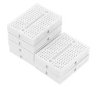 Healvian 6pcs Mini Solderless Experiment Breadboard Set White Small Plastic Prototype Board for Science Circuit Kits and Educational Electronics Projects