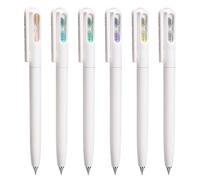 Healvian 6pcs Multicoloured Hourglass Gel Ink Pens Set - Plastic Ballpoint Writing Pens for Note Taking, College Essentials, Back to School Supplies, Office and Classroom Use