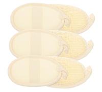 Healvian 6pcs Natural Loofah Body Scrubber Pads Soft Exfoliating Shower Pads for Face and Body Deep Cleansing and Massage Skin Refreshing with Lanyard for Home Use