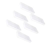 Healvian 6pcs Plastic Desktop Storage Boxes with Lids for Makeup and Photos Organiser, Large Rectangular One-piece Design Containers Suitable for Home and Office Use