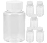 Healvian 6Pcs Plastic Oil Sample Bottles 100Ml with Wide Mouth Caps Reagent Storage Vials for Laboratory Sampling and Chemical Analysis