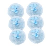 Healvian 6pcs Powder Puff Plush Applicator Fluffy Soft for Dusting Powder Puff Handle Makeup Pads