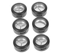 Healvian 6pcs Refillable Empty Eyeshadow Case Window Compact Lipstick Dispenser Mixed Styles for Makeup The Go