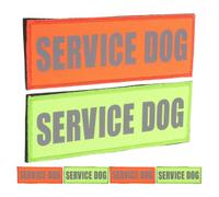 Healvian 6pcs Reflective Service Dog Vest Patches and Working Dogs, Fabric Material with Easy to Clean and Removable Design, for Training and Evening Walks Safety
