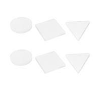 Healvian 6pcs Reusable Gel Printing Plate for Printmaking and Art Projects, Silicone Gel Material with Crisp and Vivid Impressions, for Creative Workshops and Studios, Triangle Circle