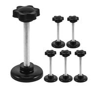 Healvian 6pcs Screw On Nuts Knob - M6 Drive Walker Replacement Parts Plum Blossom Hand Knob Nut Long Handle Threaded Screw for Elderly Mobility Aid Walker Accessories